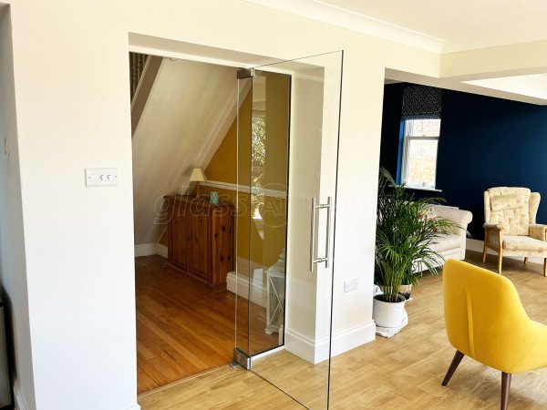 Domestic Project (Hayling Island, Hampshire): Toughened Glass Door and Side Panel