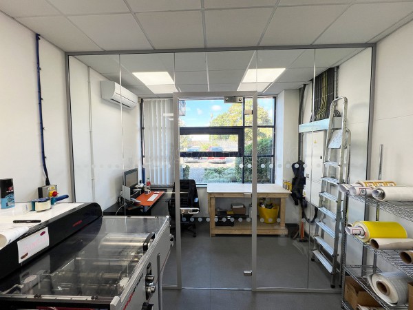 PrintedEasy (Letchworth, Hertfordshire): Inline Glass Office Partition With Acoustic Glazing