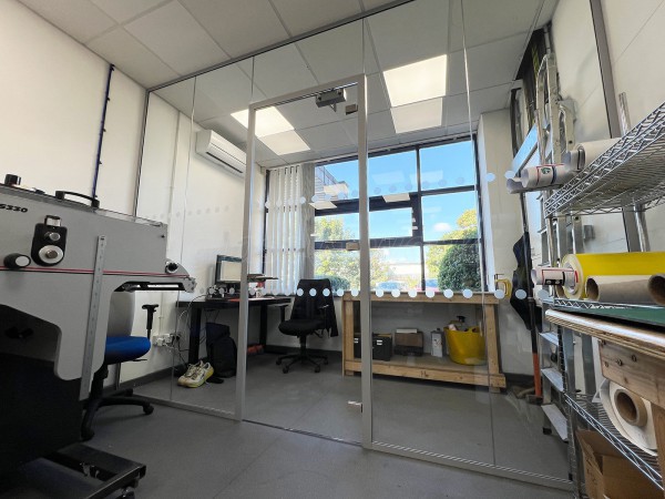 PrintedEasy (Letchworth, Hertfordshire): Inline Glass Office Partition With Acoustic Glazing
