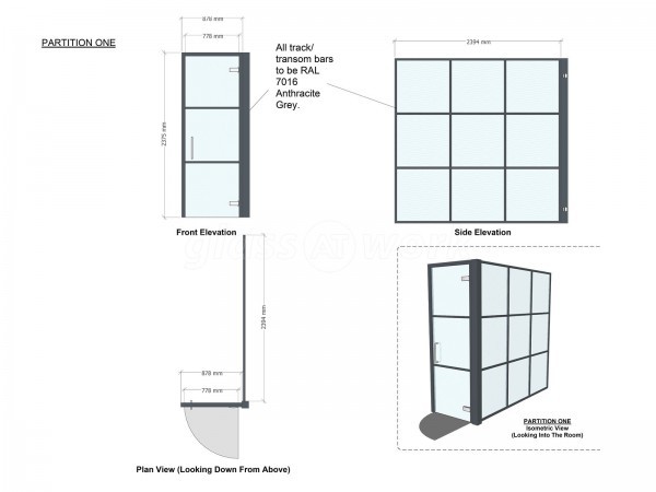 Residential Project (Exmouth, Devon): T-Bar Industrial Style Glass Corner Wall and Glazed Door