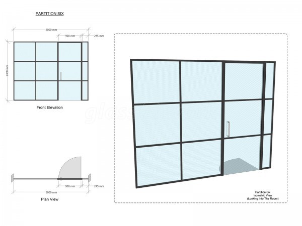 PSC UK CENTRAL SERVICES (City of London, London): Industrial-Style Soho Glazing Acoustic Glass Partitioning - Commercial Fit-out