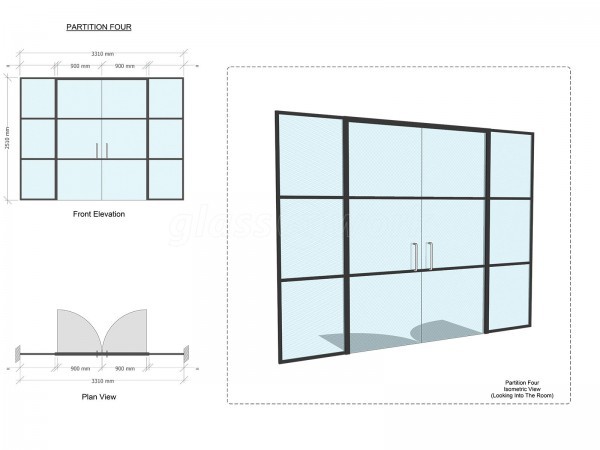 PSC UK CENTRAL SERVICES (City of London, London): Industrial-Style Soho Glazing Acoustic Glass Partitioning - Commercial Fit-out