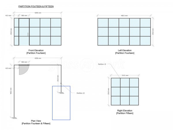 PSC UK CENTRAL SERVICES (City of London, London): Industrial-Style Soho Glazing Acoustic Glass Partitioning - Commercial Fit-out