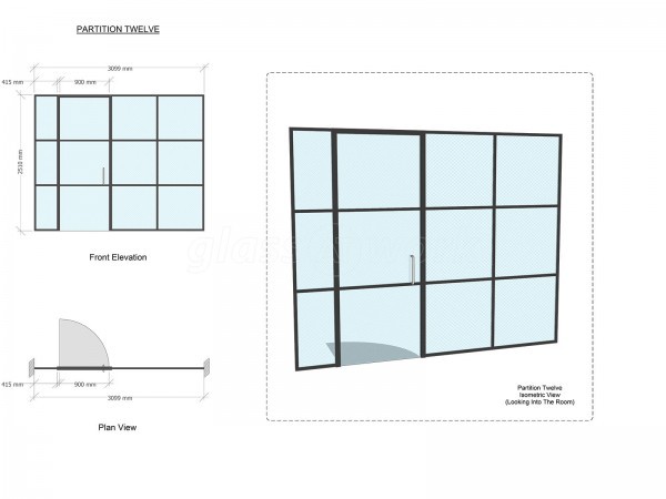 PSC UK CENTRAL SERVICES (City of London, London): Industrial-Style Soho Glazing Acoustic Glass Partitioning - Commercial Fit-out