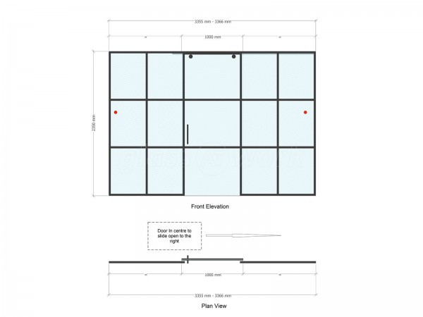 Domestic Project (Chigwell, Essex): Toughened Glass T-Bar Sliding Door Partition