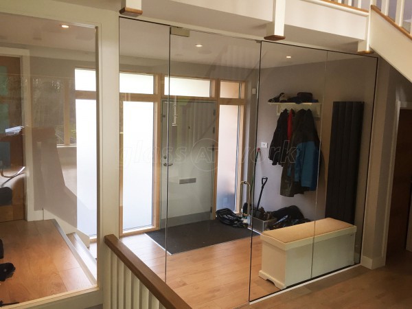 Domestic Project (Stroud, Gloucestershire): Frameless Toughened Safety Glass Partition