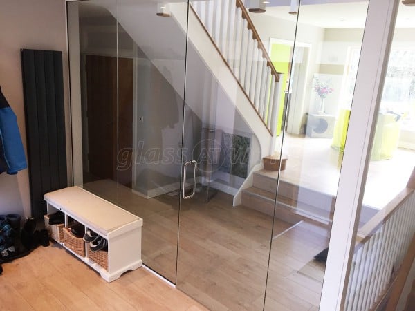 Domestic Project (Stroud, Gloucestershire): Frameless Toughened Safety Glass Partition