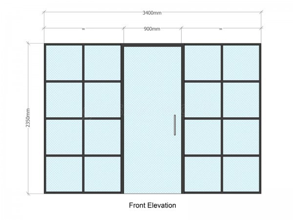 Domestic Project (Fulham, London): Black Framed Industrial Factory Style Glass Partition Wall & Door