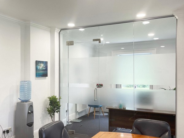 Retail Manager Solutions Ltd (Lyndhurst, Hampshire): Toughened Glass Wall and Glazed Door.