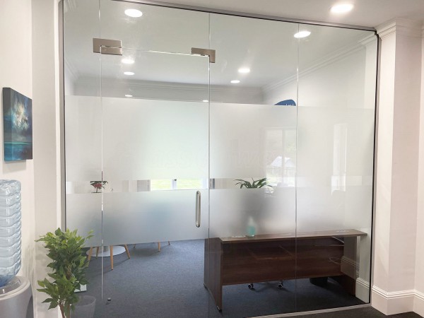 Retail Manager Solutions Ltd (Lyndhurst, Hampshire): Toughened Glass Wall and Glazed Door.