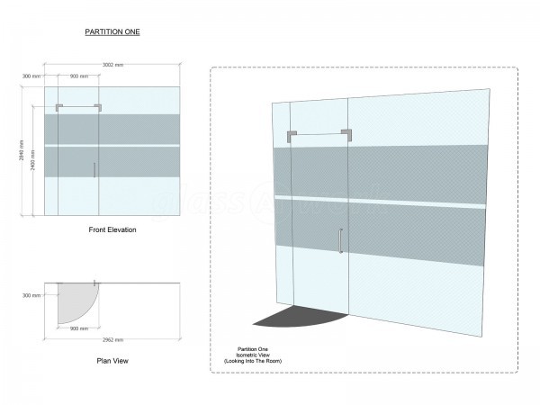 Retail Manager Solutions Ltd (Lyndhurst, Hampshire): Toughened Glass Wall and Glazed Door.