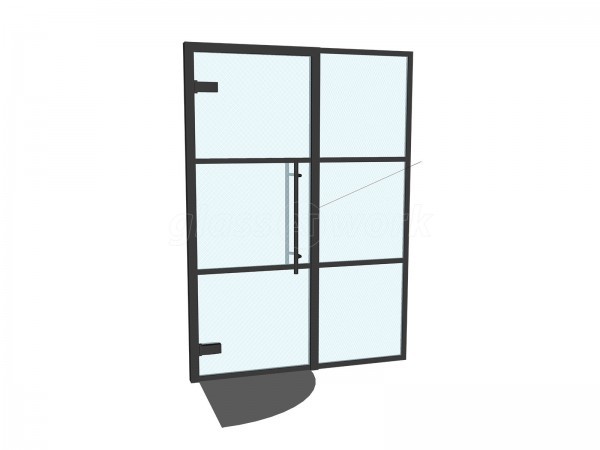 Richard Harris Design (Rugeley, Staffordshire): T-Bar Black Framed Glass Door and Side Panel