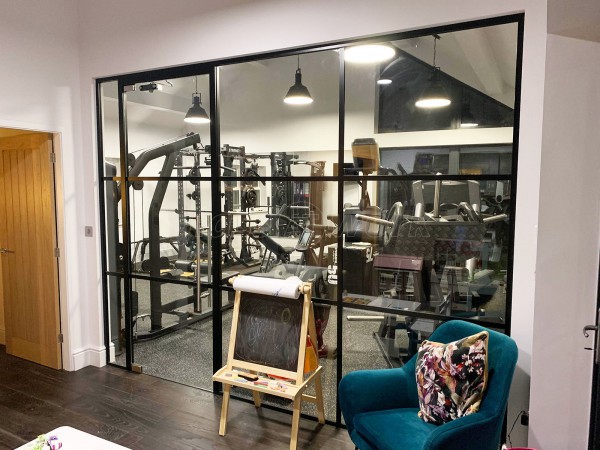 Domestic Project (Harrogate, North Yorkshire): Acoustic Glass Industrial-Style Glazing With Black Frame