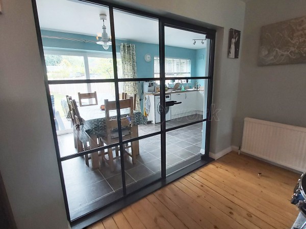 Residential Project (Bramcote, Nottinghamshire): T-Bar Slimline Heritage-Style Glass Room Divider