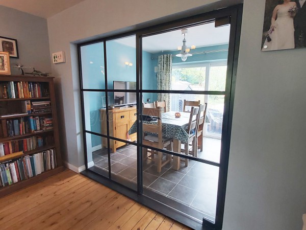 Residential Project (Bramcote, Nottinghamshire): T-Bar Slimline Heritage-Style Glass Room Divider