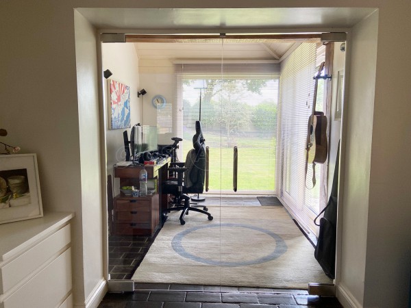Domestic Project (Towcester, Northamptonshire): Frameless Glass Double Doors