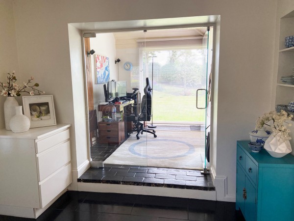 Domestic Project (Towcester, Northamptonshire): Frameless Glass Double Doors