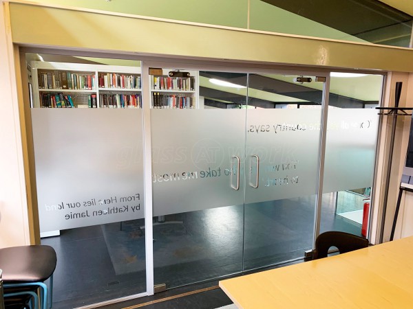 Scottish Poetry Library (City Centre, Edinburgh): Double Doors within Acoustic Single Glazed Partition