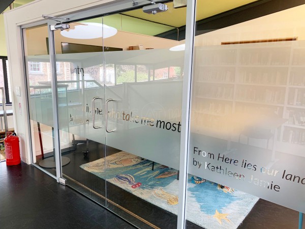 Scottish Poetry Library (City Centre, Edinburgh): Double Doors within Acoustic Single Glazed Partition