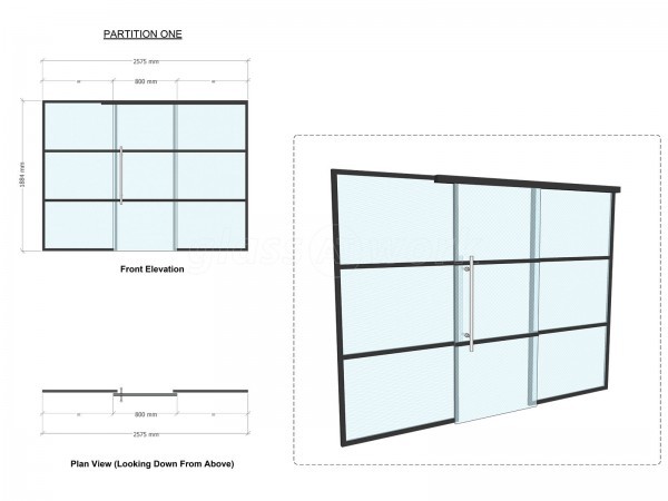 Residential Project (Norwich, Norfolk): Industrial Effect Glass Screen and Sliding Door With Black Framing