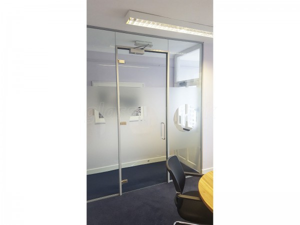 Hulljady Accountants (Bolton, Lancashire): Small Glass Office Screen and Framed Door