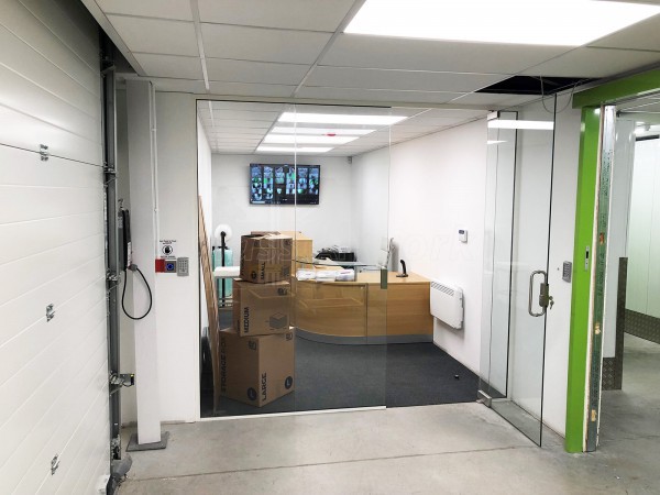 Storage Future (Chertsey, Surrey): Toughened Glass Office Wall and Door