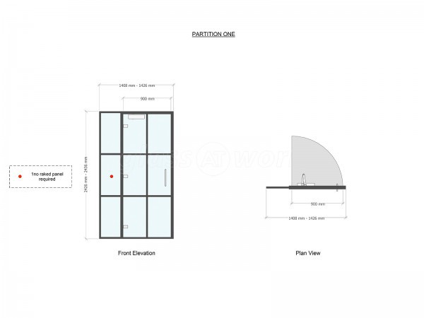 Domestic Project (Maidenhead, Berkshire): T-Bar Black Framed Glass Door and Side Panel