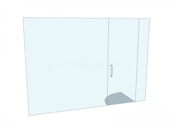 Transfer Brand Solutions (Leeds, West Yorkshire): Toughened Glass Office Screen Room Divider With Door