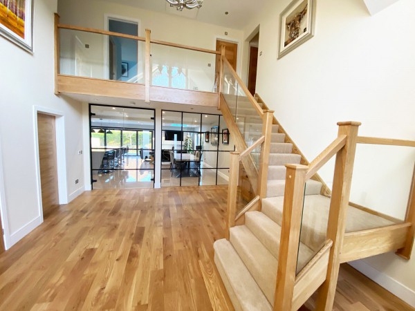 Domestic Project (Market Harborough, Leicestershire): Industrial T-Bar Glass Wall With Double Doors