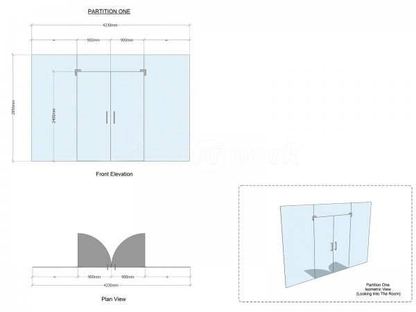 Magna Timber Works (Norwich, Norfolk): Office Glass Double Doors For A Room With High Ceiling