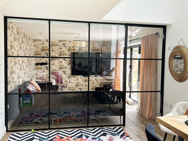 Domestic Project (Newcastle-under-Lyme, Staffordshire): Interior T-Bar Banded Glazing