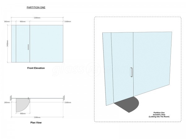 Adaptable Travel (Birmingham, West Midlands): Frameless Glass Office Wall