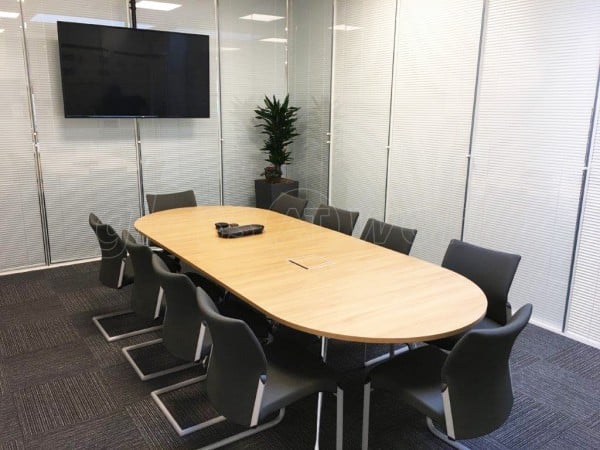 Trelleborg AVS (Leicester, Leicestershire): Double Glazed Meeting Room With Integral Blinds & Bespoke Film