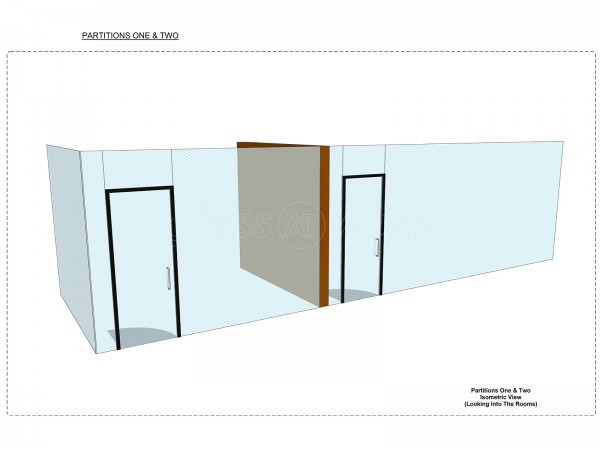 Trend Up (Cheetwood, Manchester): Toughened Glass Partition Rooms With Black Frame