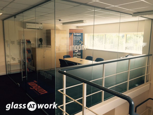 Tungum Ltd (Tewkesbury, Gloucestershire): Mezzanine Glass Office