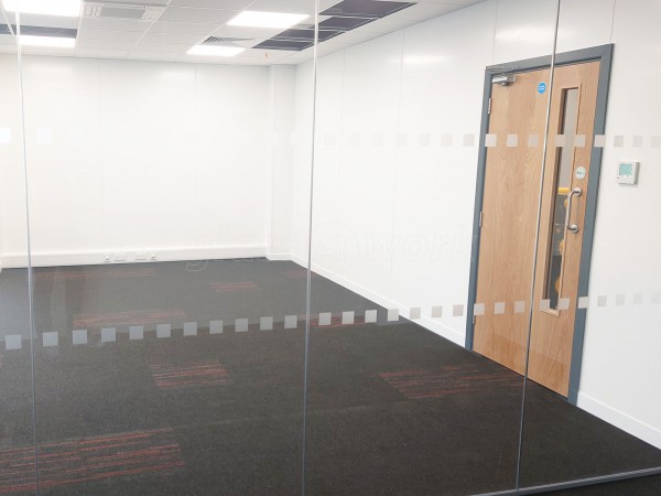 Virtue Decorating Ltd (Banbury, Oxfordshire): Toughened Glass Office Partition - Fully Installed