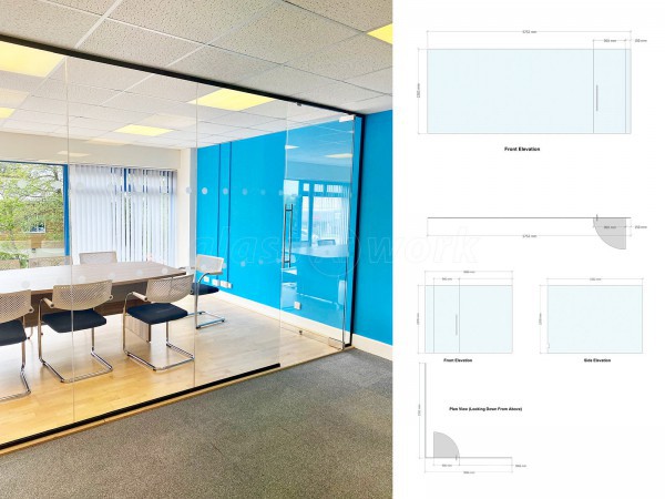 Vision Money (Truro, Cornwall): Commercial Toughened Safety Glass Office Walls and Door