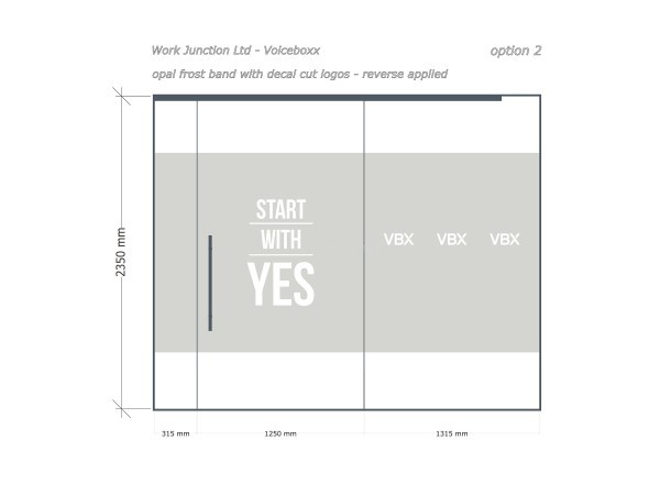 Voiceboxx (City Centre, Birmingham): Office Glass Sliding Door and Side Panels