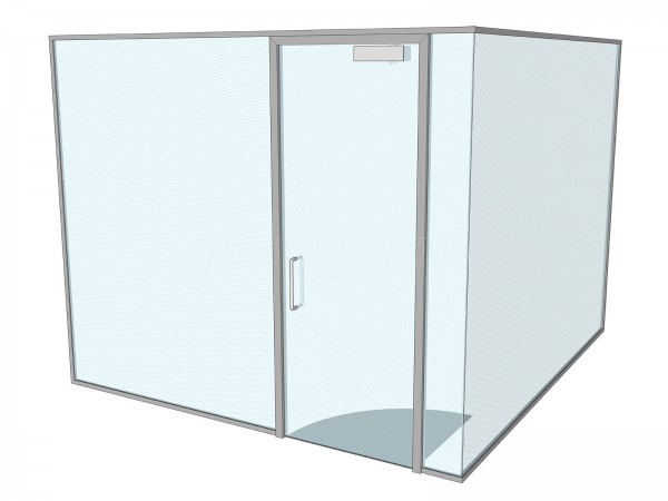 Weightron Bilancial (Chesterfield, Derbyshire): Glass Corner Office Pod With Soundproofed Laminated Glazing