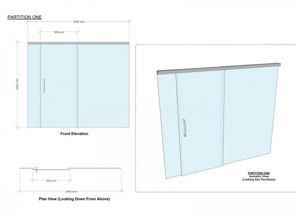 Write from the Heart (Chepstow, Monmouthshire): Glass Sliding Double Doors and Glazed Partition Wall