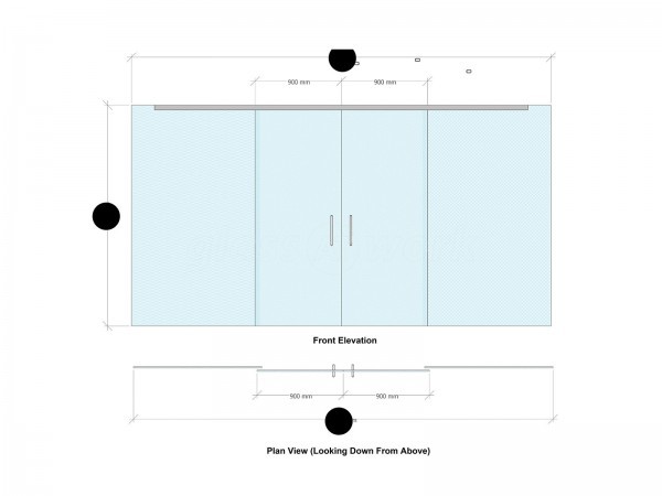 Write from the Heart (Chepstow, Monmouthshire): Glass Sliding Double Doors and Glazed Partition Wall