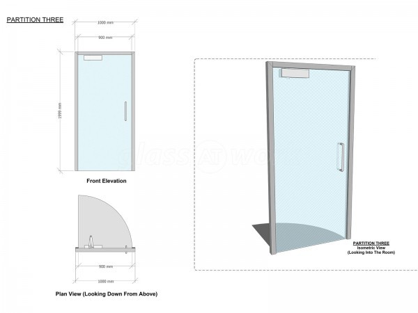 Write from the Heart (Chepstow, Monmouthshire): Glass Sliding Double Doors and Glazed Partition Wall