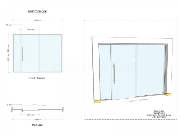 Wheatfield Primary School (Bradley Stoke, Somerset): Toughened Safety Glass Sliding Door and Glazed Partition Wall