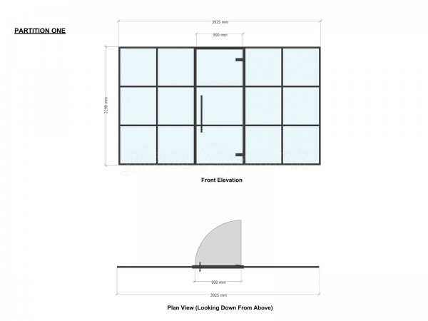 Willowstone Developments Ltd (Burton-on-Trent, Derbyshire): T-Bar Home Office Framed Glass Partition