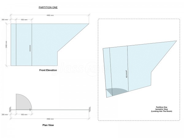 The Cat\'s Whiskers (Goodramgate, York): Shaped Office Partition With Frameless Glass Door
