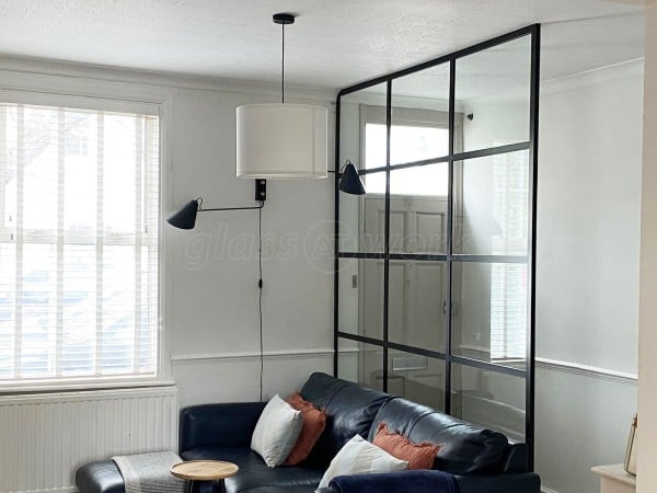 Domestic Project (Windsor, Berkshire): T-Bar Metal Framed Glass Room Divider