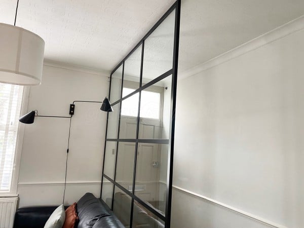 Domestic Project (Windsor, Berkshire): T-Bar Metal Framed Glass Room Divider