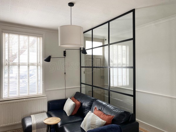 Domestic Project (Windsor, Berkshire): T-Bar Metal Framed Glass Room Divider