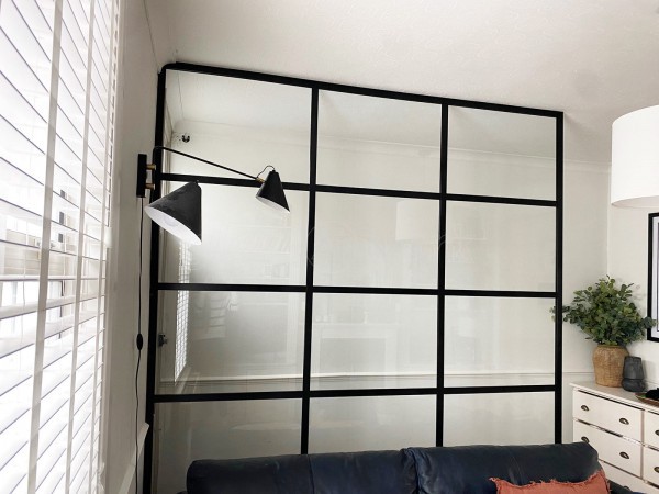 Domestic Project (Windsor, Berkshire): T-Bar Metal Framed Glass Room Divider