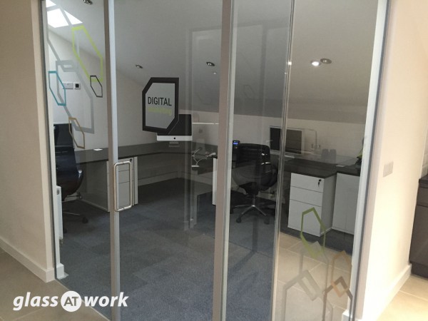 Zinc Digital (Little Houghton, Northampton): Glass Partitions with Sliding Doors